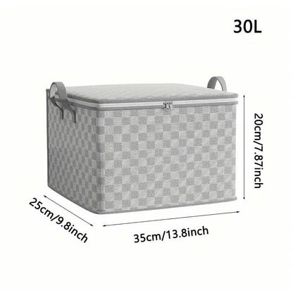 Checkerboard Canvas Portable Storage Box