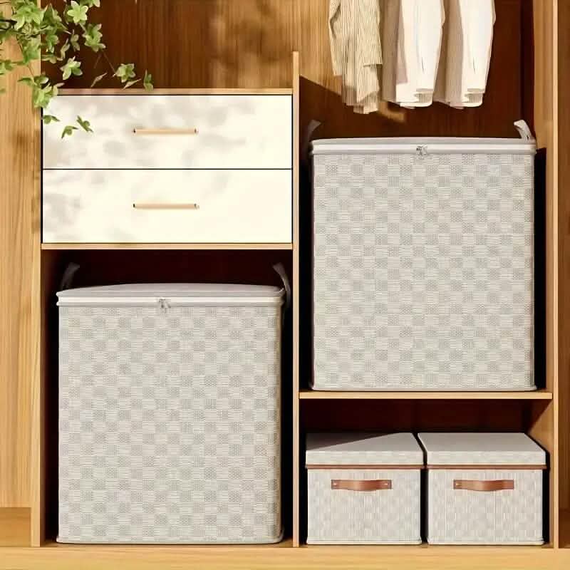 Checkerboard Canvas Portable Storage Box