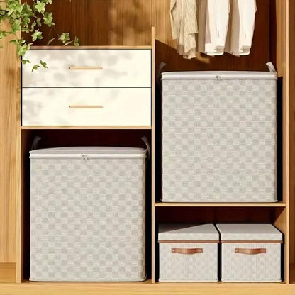 Checkerboard Canvas Portable Storage Box