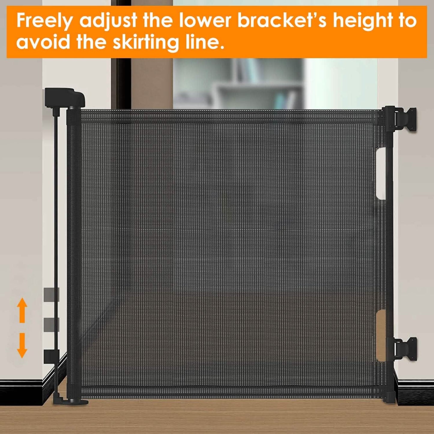 Extra Wide Child Safety Gate Retractable Door