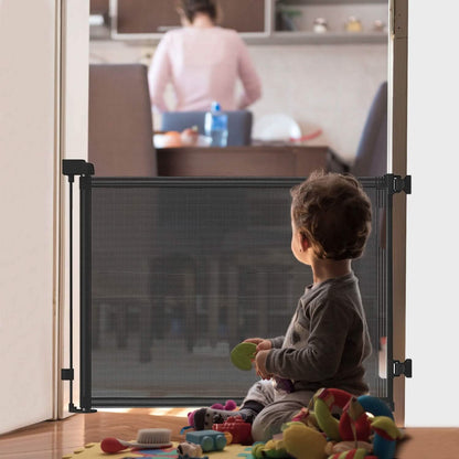 Extra Wide Child Safety Gate Retractable Door
