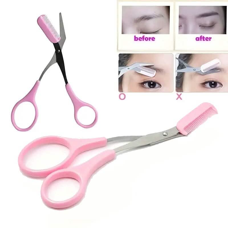 Eyebrow Trimmer Scissor with Comb
