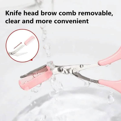 Eyebrow Trimmer Scissors with Comb