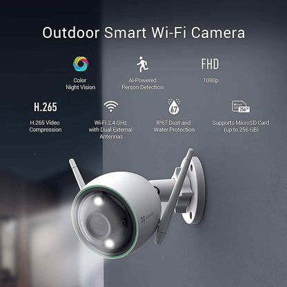 EZVIZ Outdoor Security Camera Color Night Vision  (Refurbished)