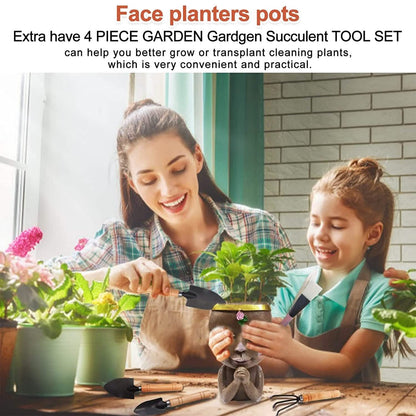 Face Planters Pots Unique Head Planter