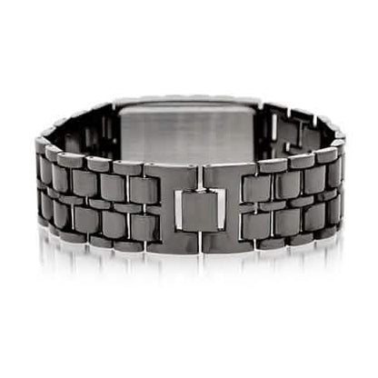 Faceless Unisex Stainless Steel Titanium Waterproof LED Watch