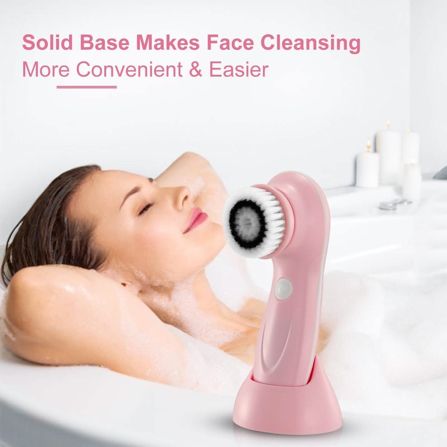 Facial Cleansing Brush IPX6 Waterproof 2 Speed Face Brush