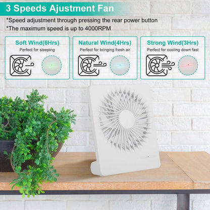 Fan USB Rechargeable Table Portable Desk Cooling Fan