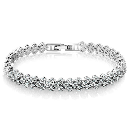 Fashion Women Silver Crystal Diamond Bracelet