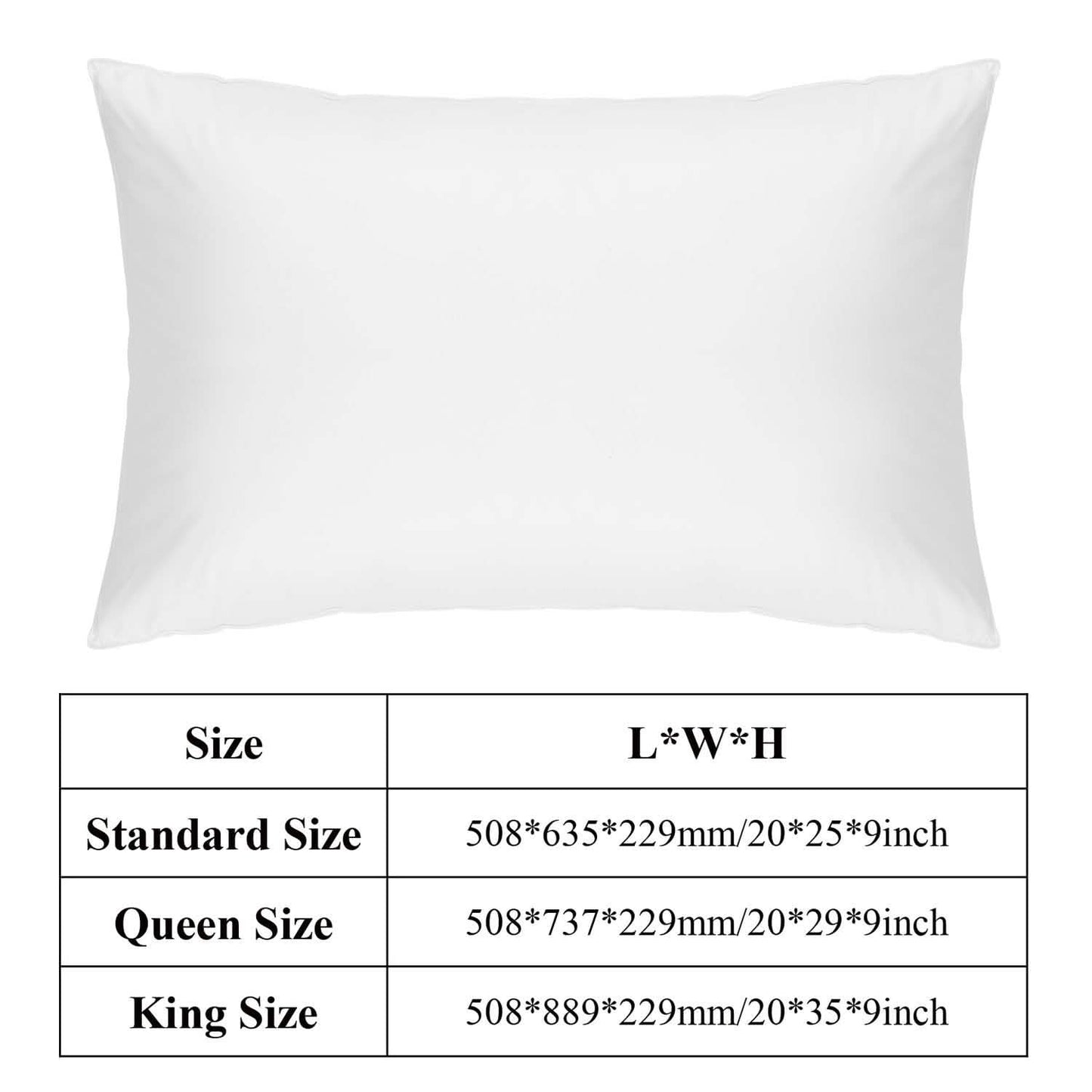 Fiber Filled Down Alternative Pillow