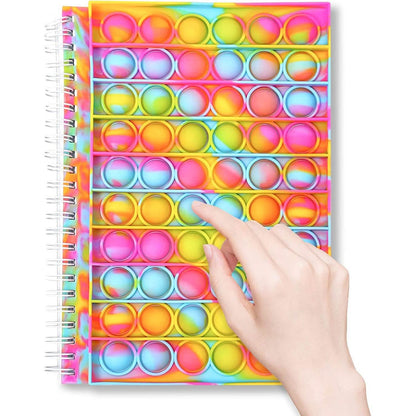 Fidget Spiral Notebook Push Pop Bubble Fidget Sensory Toy