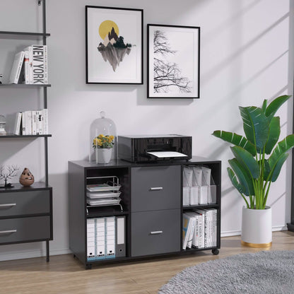 File Cabinet 2 Drawers Wooden Lateral Filling Cabinet