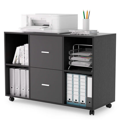 File Cabinet 2 Drawers Wooden Lateral Filling Cabinet