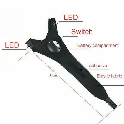 Fingerless LED Flashlight Gloves Auto Repair Fishing Hiking