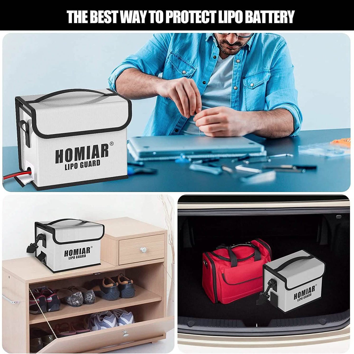Fireproof Bag for Battery Charging Storage