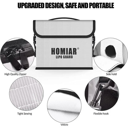 Fireproof Bag for Battery Charging Storage