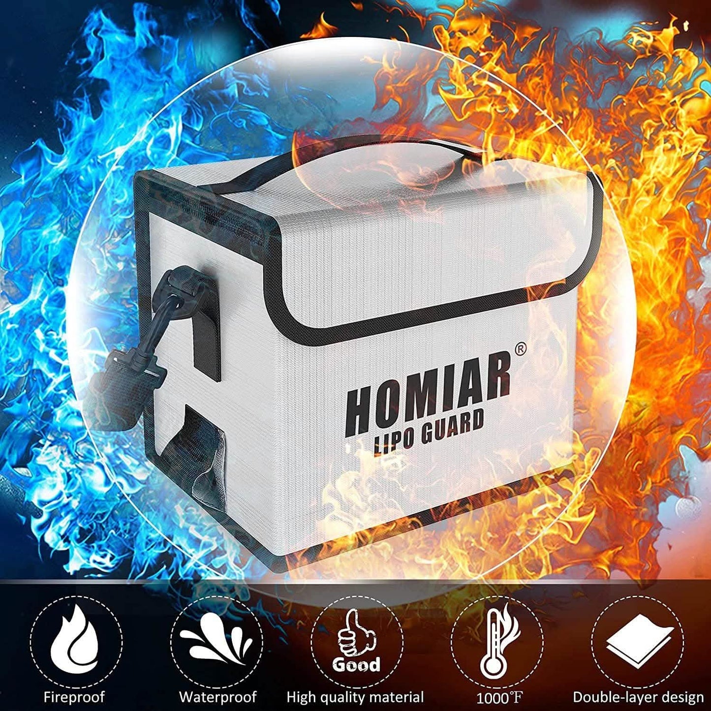 Fireproof Bag for Battery Charging Storage