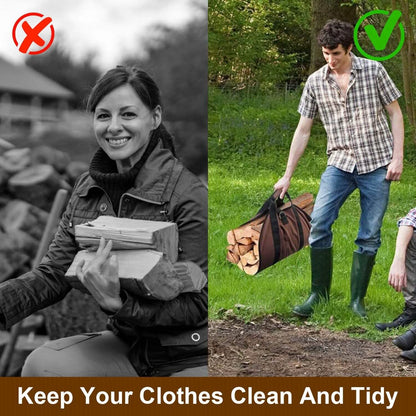 Firewood Carrier Bag with Handle