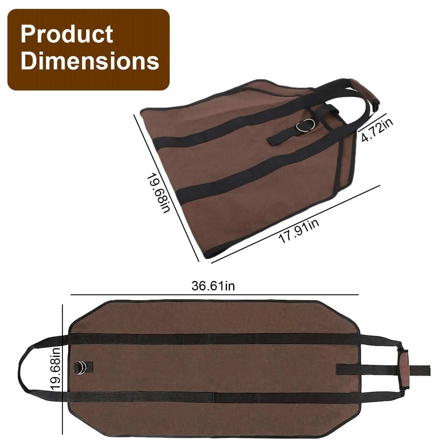 Firewood Carrier Bag with Handle