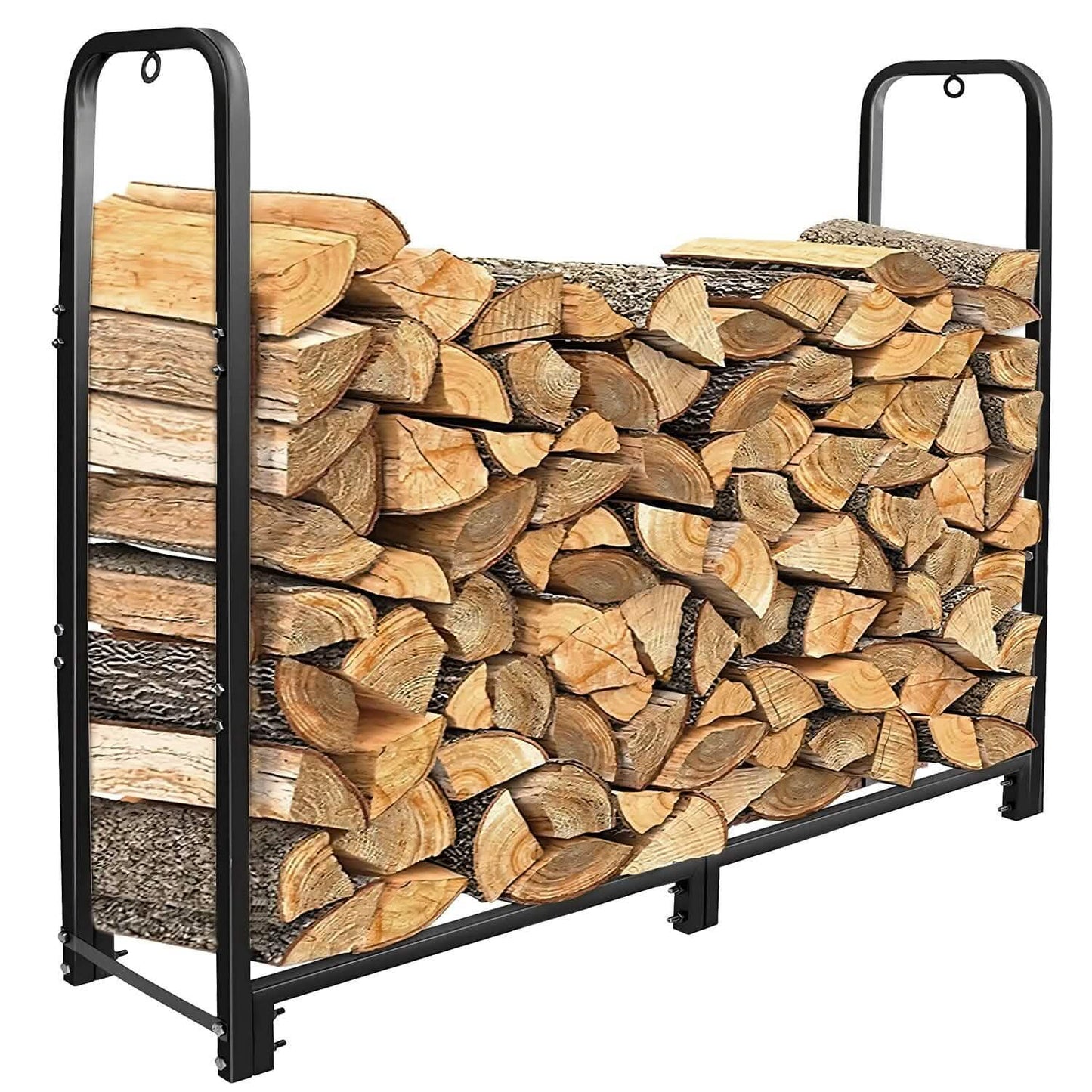 Firewood Log Rack 2500lbs Iron Storage Stacking Rack