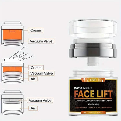 Firming & Lifting Facial Moisturizer Cream With Hyaluronic Acid, Collagen Retinol