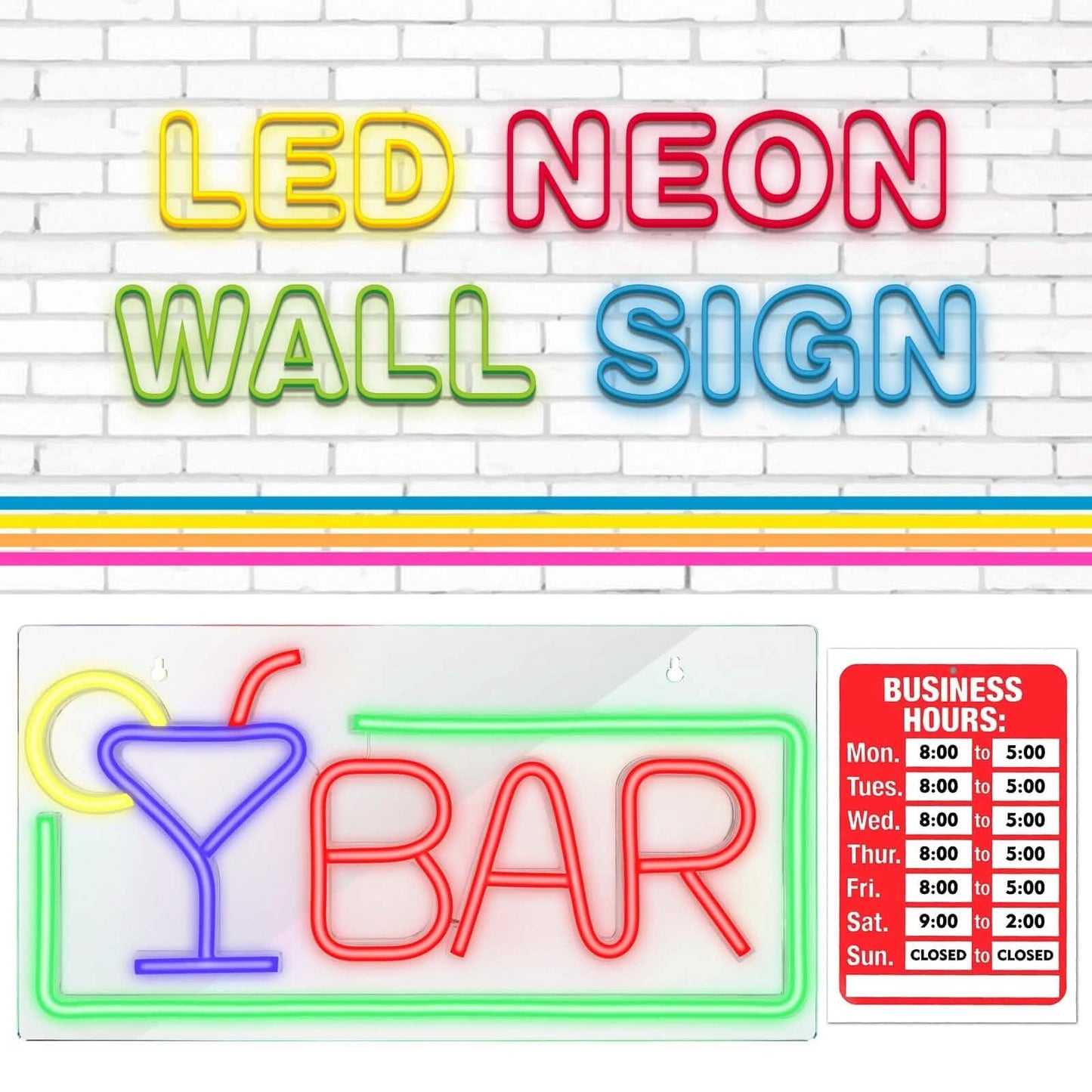 FITNATE  3D Art USB Powered LED Open Display Board Decorate