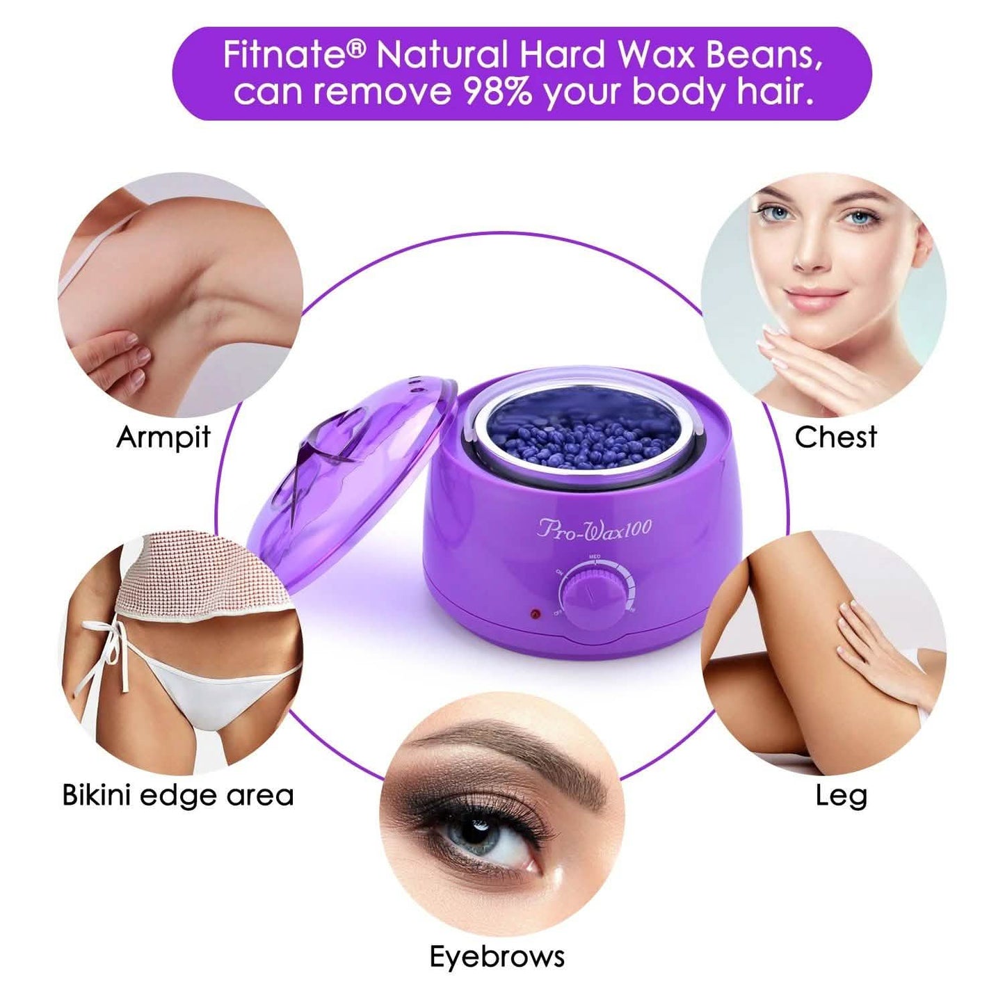 Fitnate Hair Removal Hot Wax Warmer Set