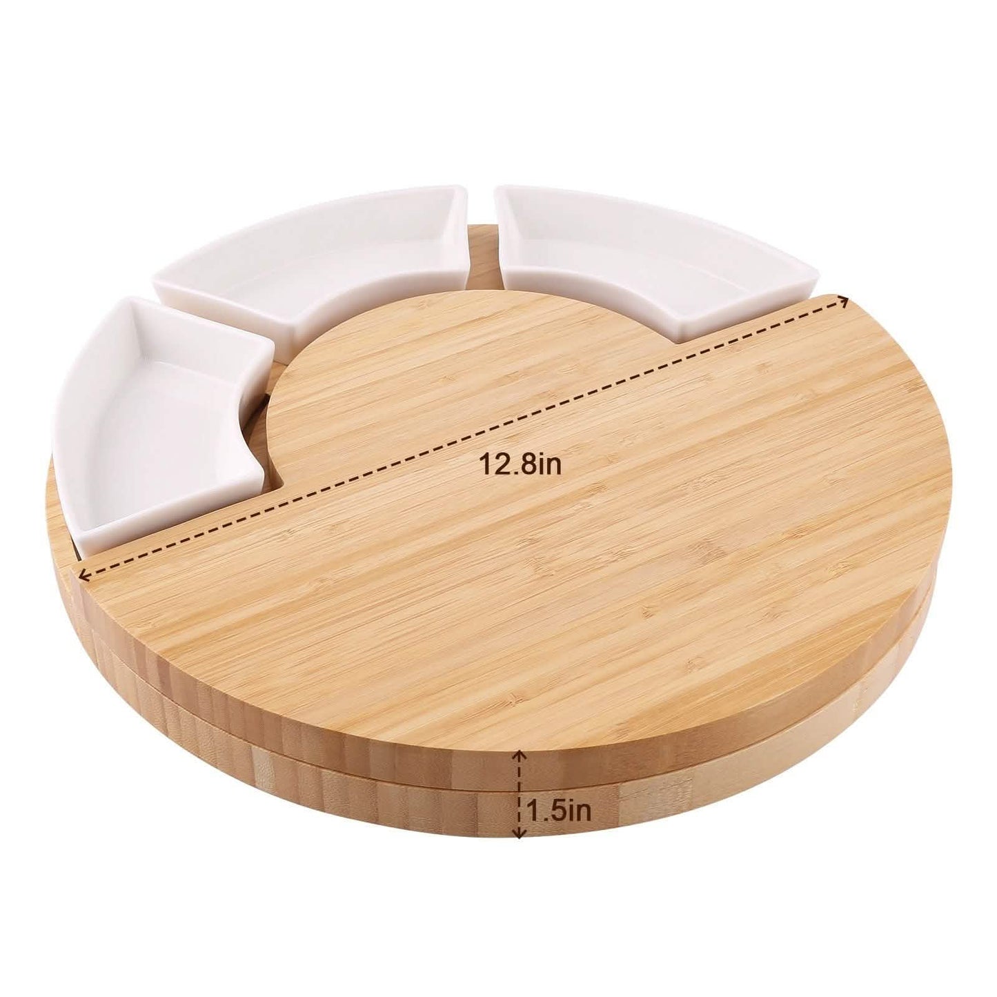 Fitnate Rotatable Round Cheese Cutting Board