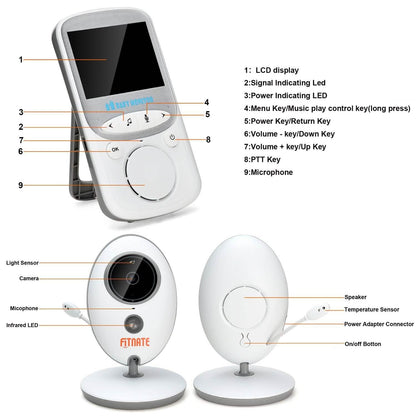 Fitnate Wireless Video Baby Monitor
