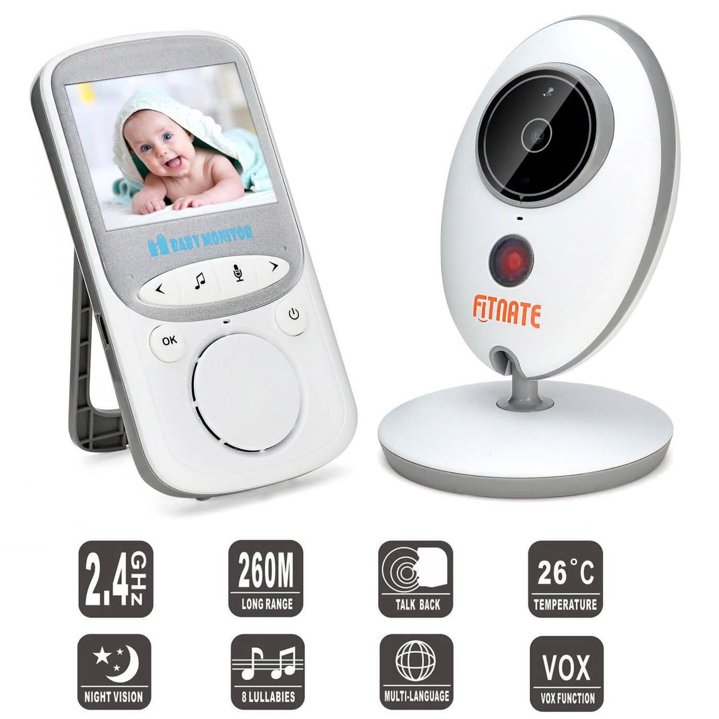Fitnate Wireless Video Baby Monitor