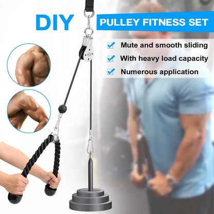 Fitness DIY Pulley Cable Machine Attachment System Training Equipment