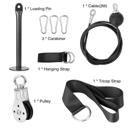 Fitness DIY Pulley Cable Machine Attachment System Training Equipment