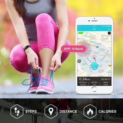 Fitness Tracker Touch Screen Smart Bracelet