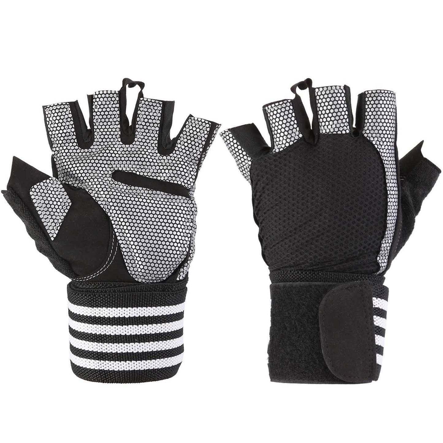 Fitness Workout Gloves with Wrist Wrap Strap