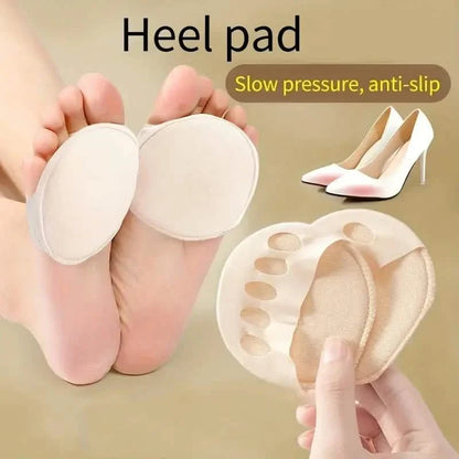 Five-Toe Forefoot Pads For Women High Heels, Shock Absorption Half Insoles, Toe Pad Inserts
