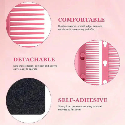 Flat Iron Comb, ABS Plastic Handle Hair Straightener Comb Attachment