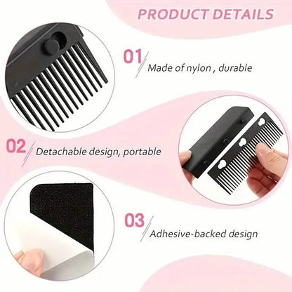 Flat Iron Comb, ABS Plastic Handle Hair Straightener Comb Attachment