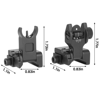 Flip Up Rear Front Aluminum Alloy Tactical Sight Set