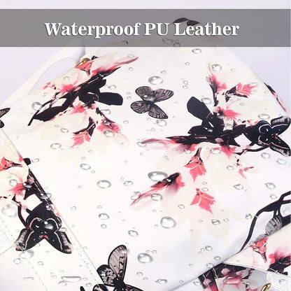 Floral Print Backpack Waterproof Knapsack