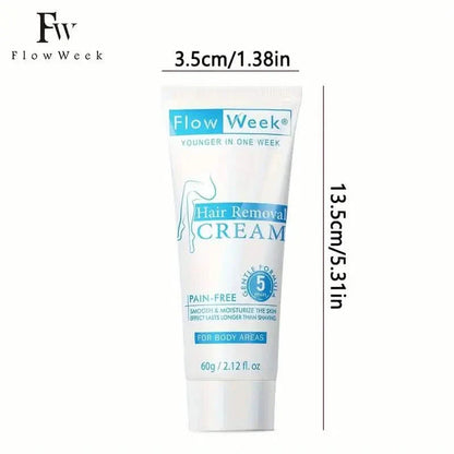 FlowWeek Painless and Irritation-Free Permanent Hair Removal Cream