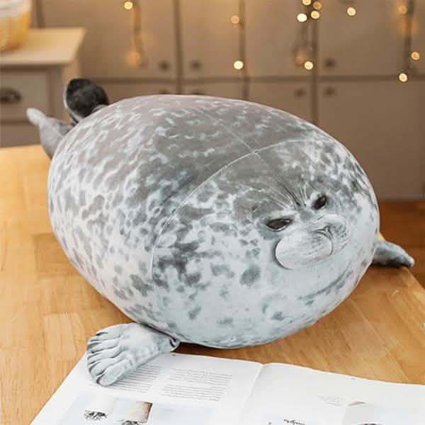 Fluffy Plush Seal Pillow