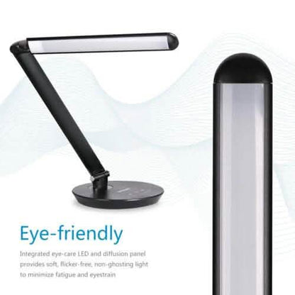 Foldable AC LED Desk Table Lamp Adjustable Touch Reading USB Rechargeable Port