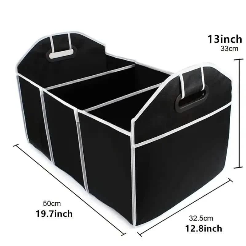 Foldable Black Car Trunk Cargo Storage Bag