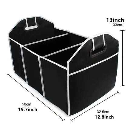 Foldable Black Car Trunk Cargo Storage Bag