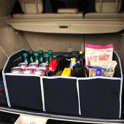 Foldable Black Car Trunk Cargo Storage Bag
