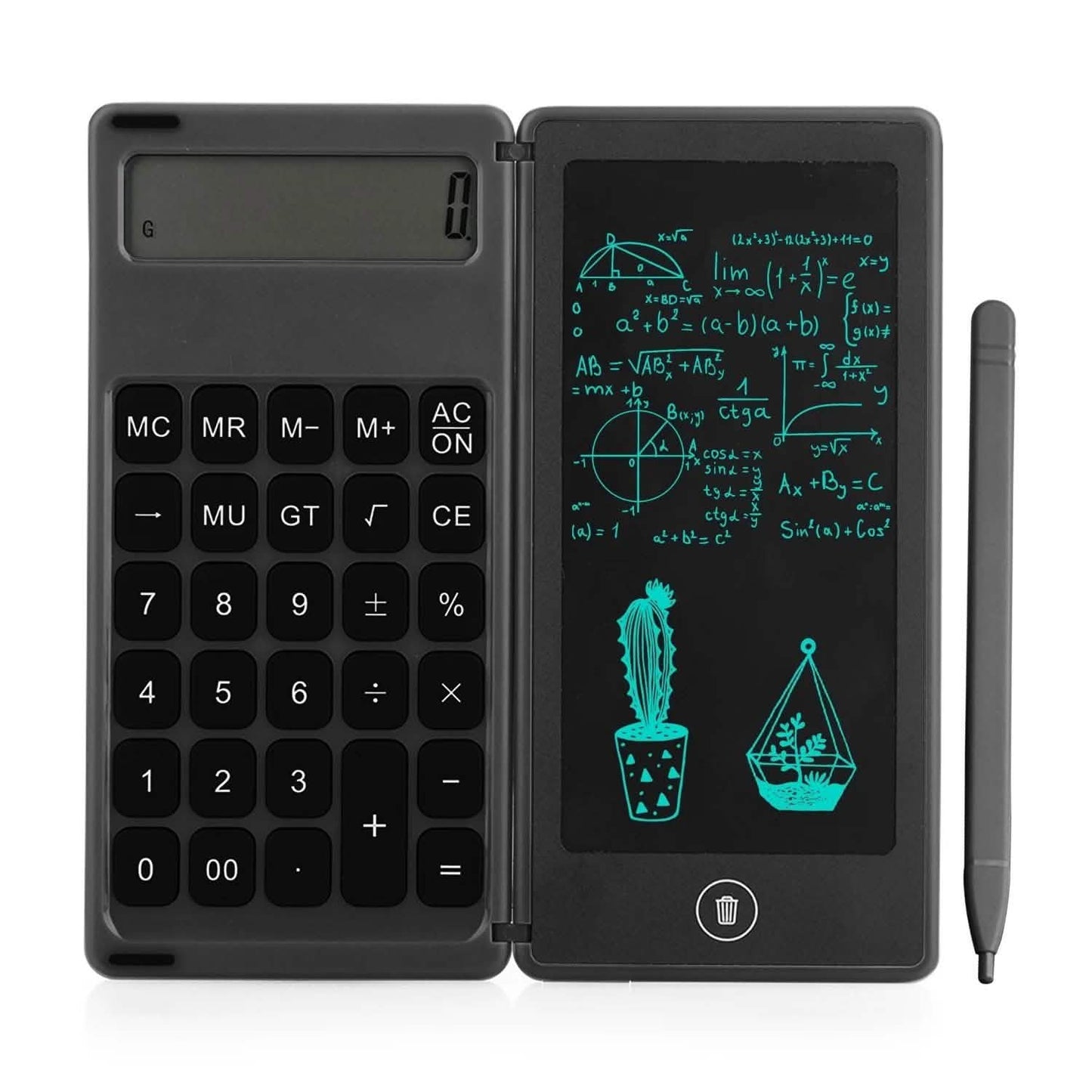 Foldable Calculator & 6 Inch LCD Writing Tablet Digital Drawing