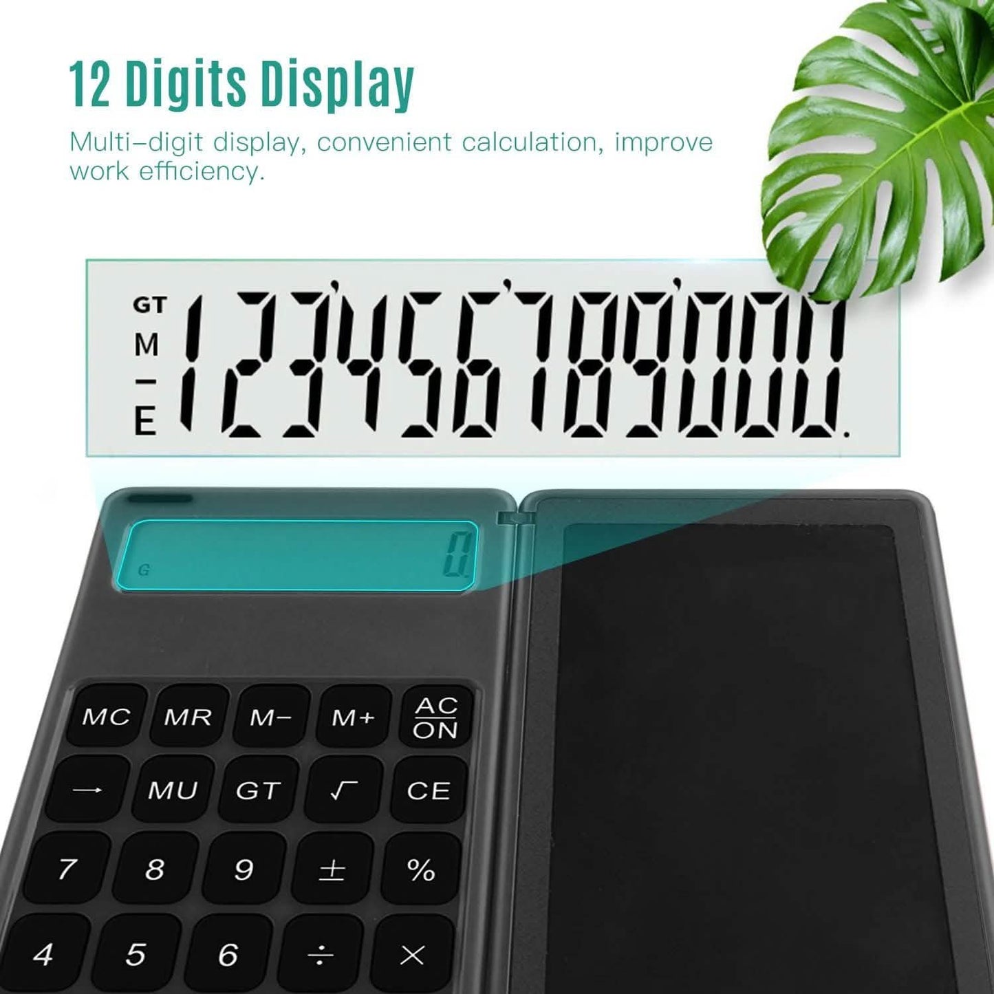 Foldable Calculator & 6 Inch LCD Writing Tablet Digital Drawing