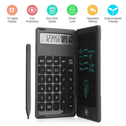 Foldable Calculator & 6 Inch LCD Writing Tablet Digital Drawing