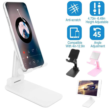 Foldable Desktop Phone Stand Angle Height Adjustable Holder