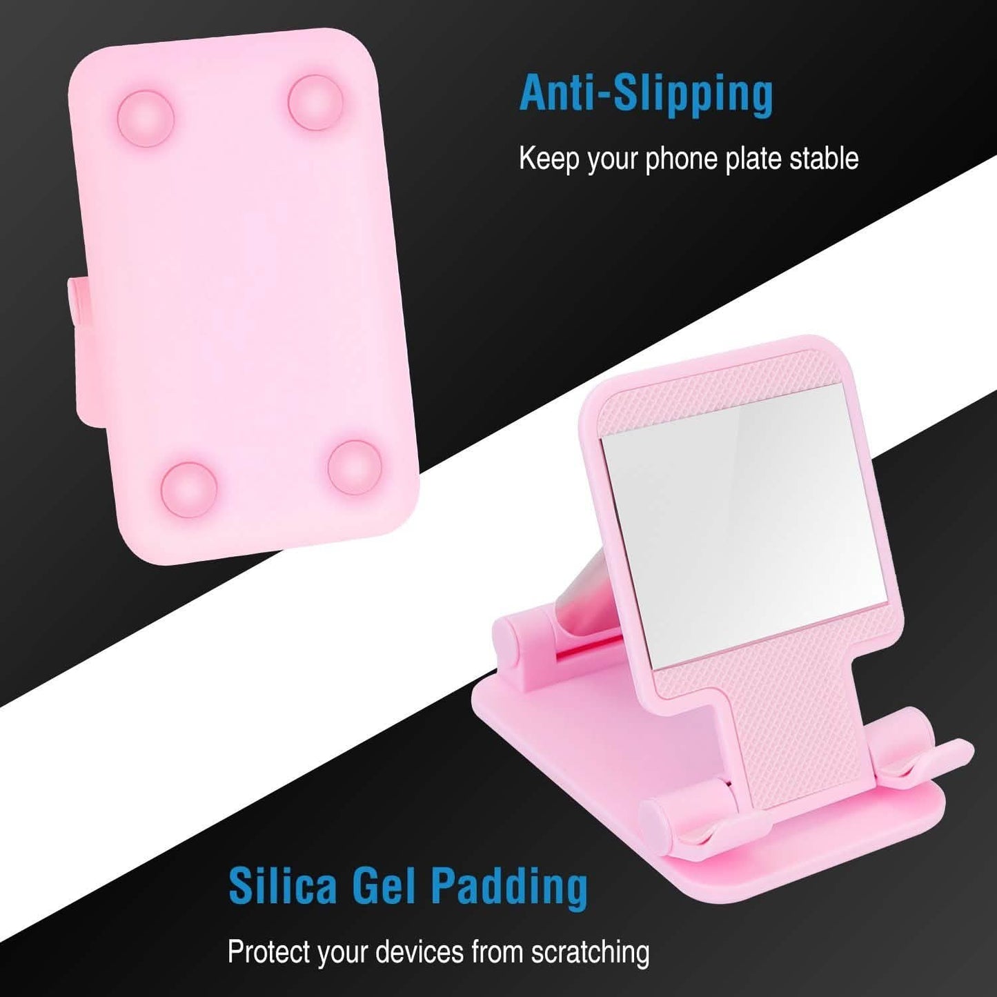 Foldable Desktop Phone Stand Angle Height Adjustable Holder